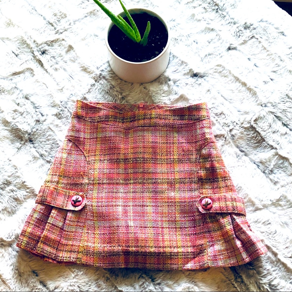Diamond Icing Plaid Skirt